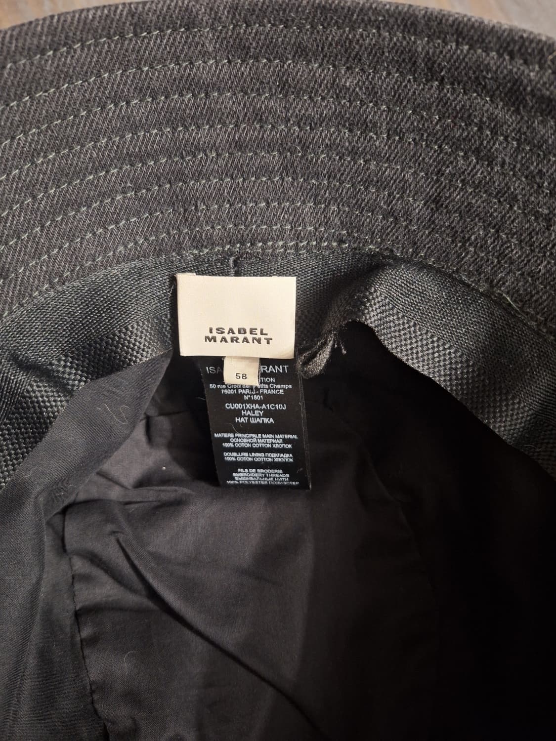 이자벨마랑 버킷햇 (페이디드 블랙) 상품이미지4