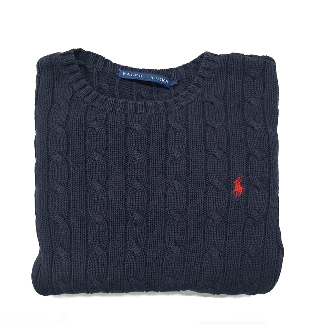 CL263 M 폴로 00s 코튼 레드포니 케이블 네이비 니트 스웨터 상품이미지8