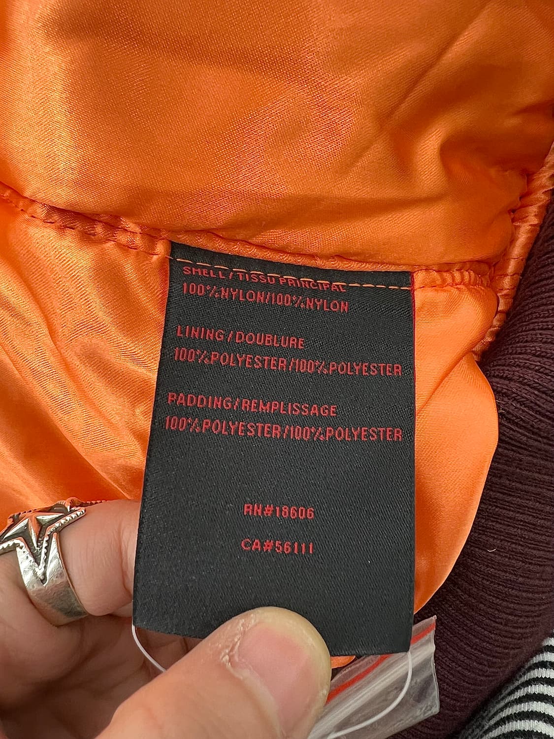 쇼트 NYC 버건디 라이닝 드래곤 스카잔 봄버 자켓 상품이미지8