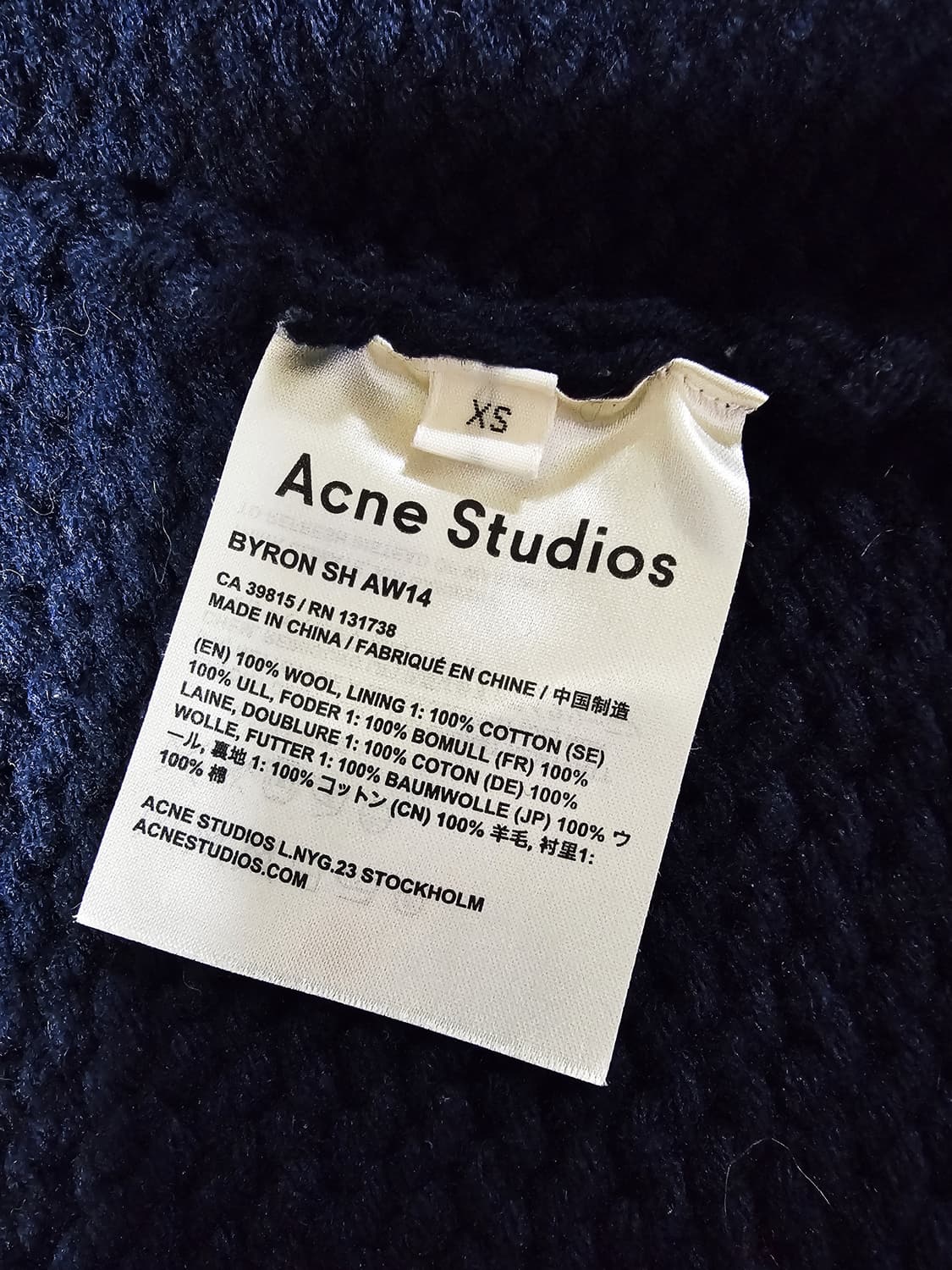 아크네 스튜디오 헤비 울 가디건 상품이미지6