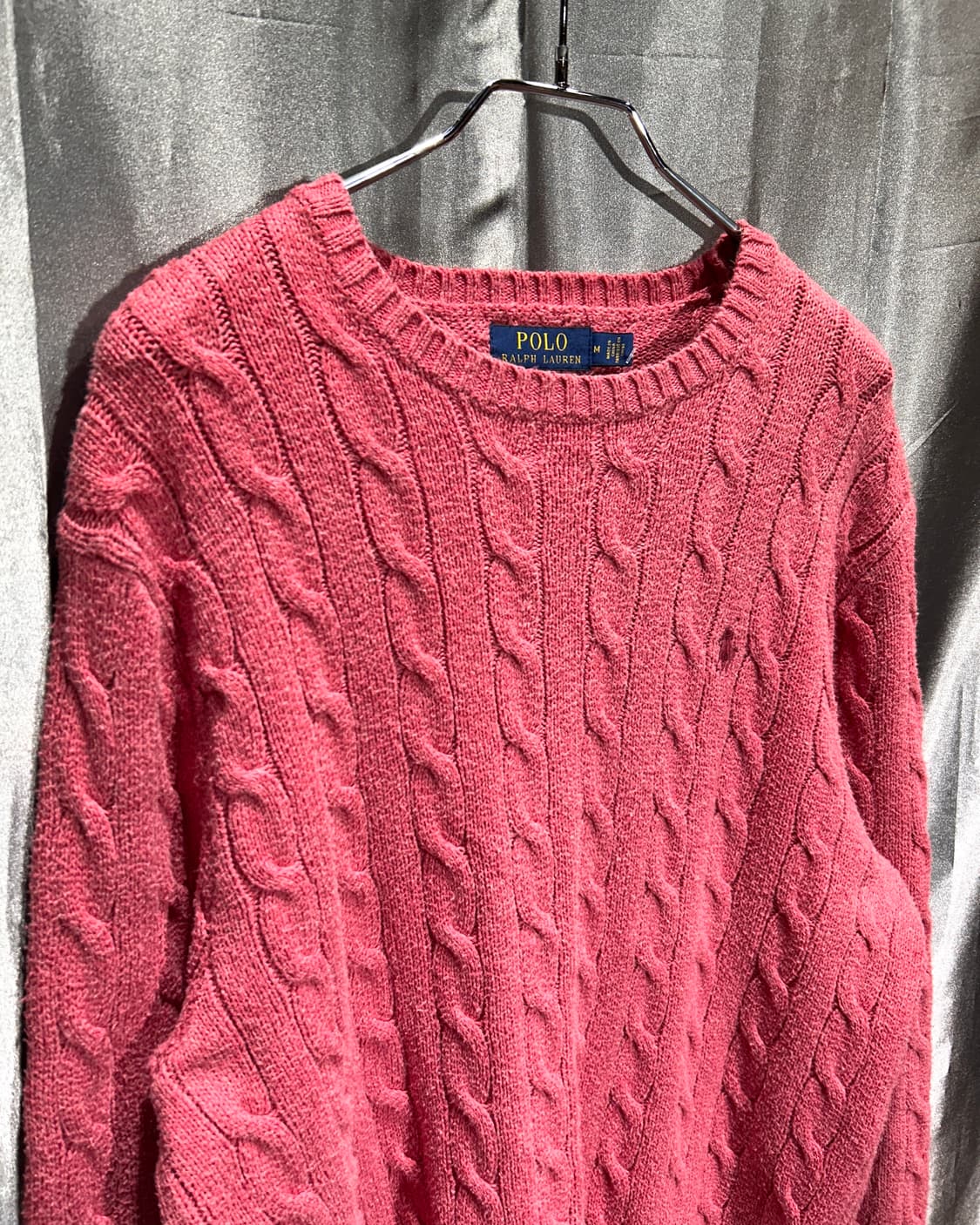 M 폴로랄프로렌 핑크 포니 케이블 니트 상품이미지4
