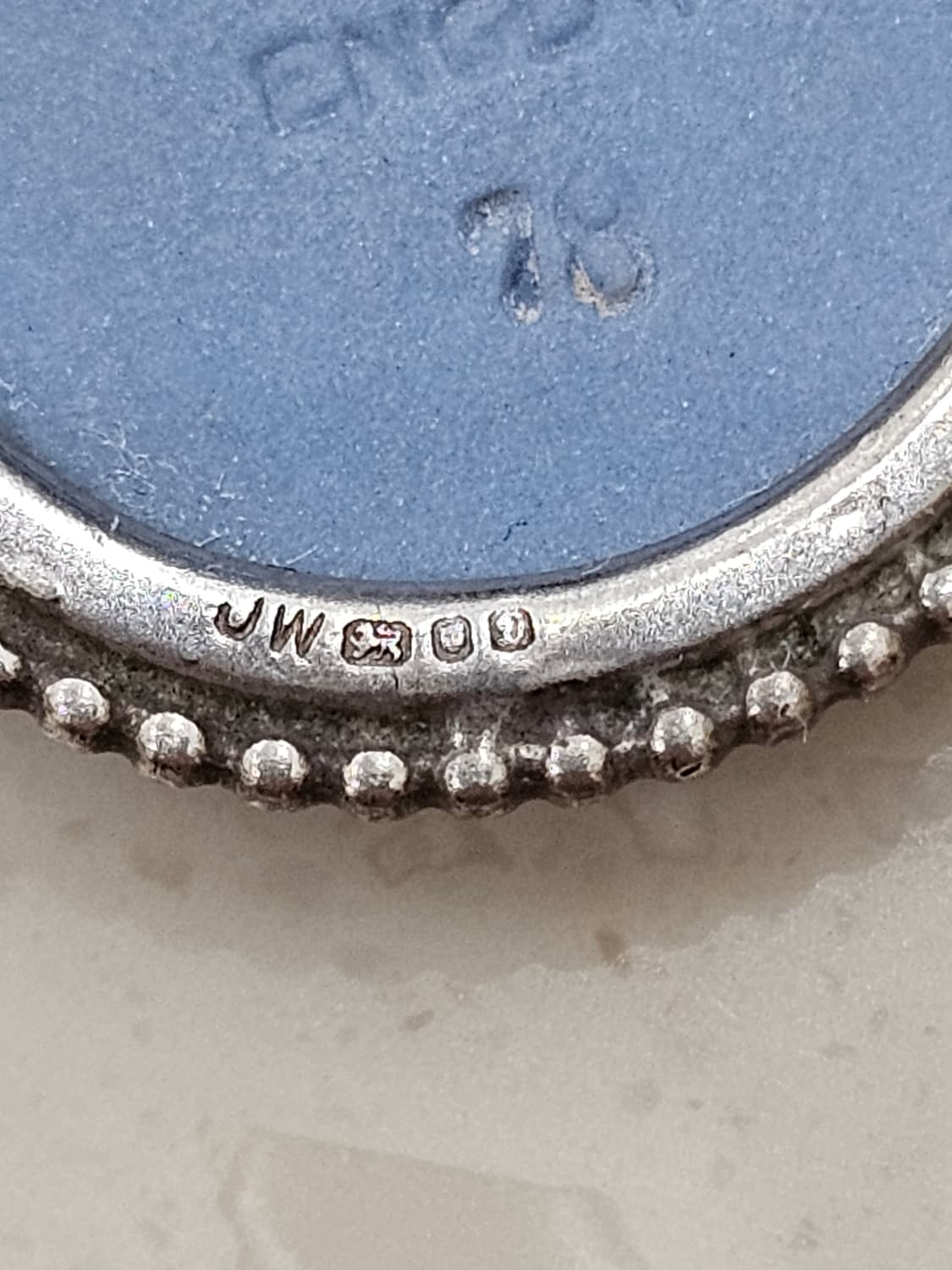 80's Wedgwood 로얄블루 실버925 목걸이 상품이미지5