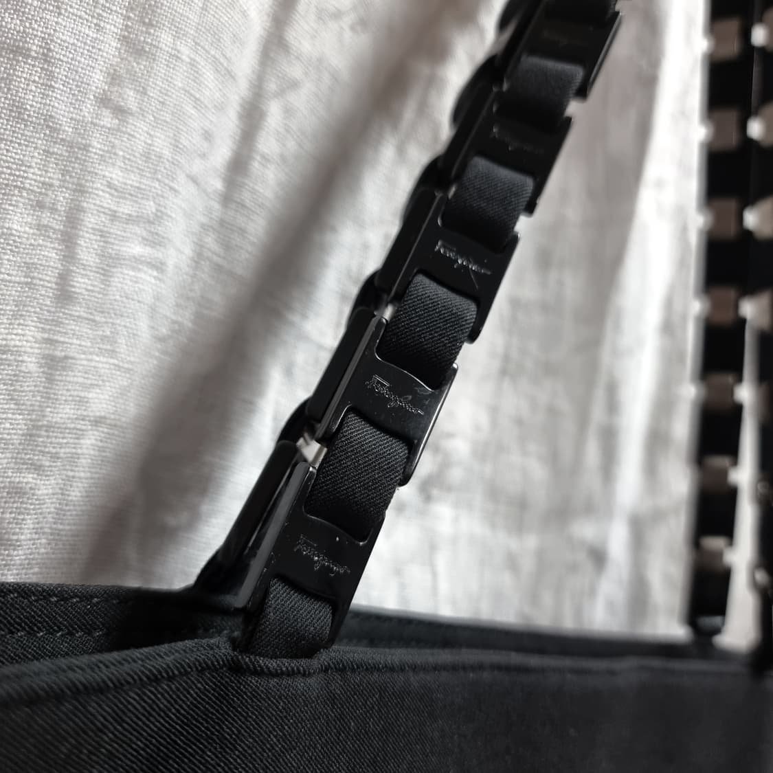 페라가모 체인핸들 패브릭 숄더백 쇼퍼백 토트백 가방 핸드백 / 상태좋음 상품이미지2