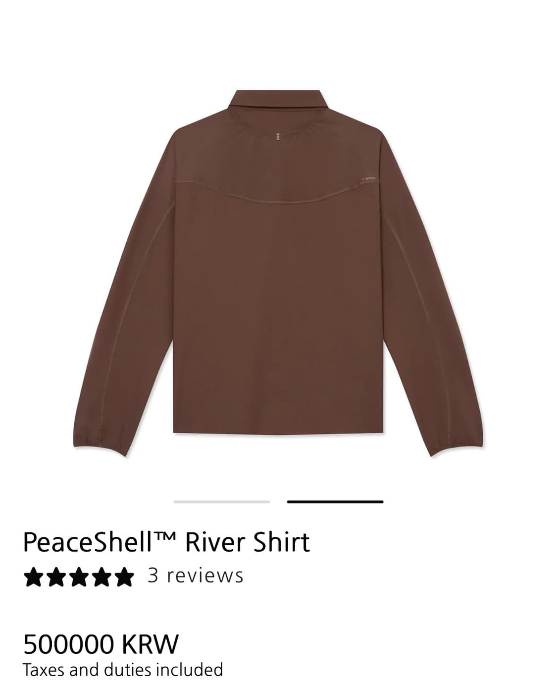 Satisfy 피스쉘 리버 셔츠 L 상품이미지2