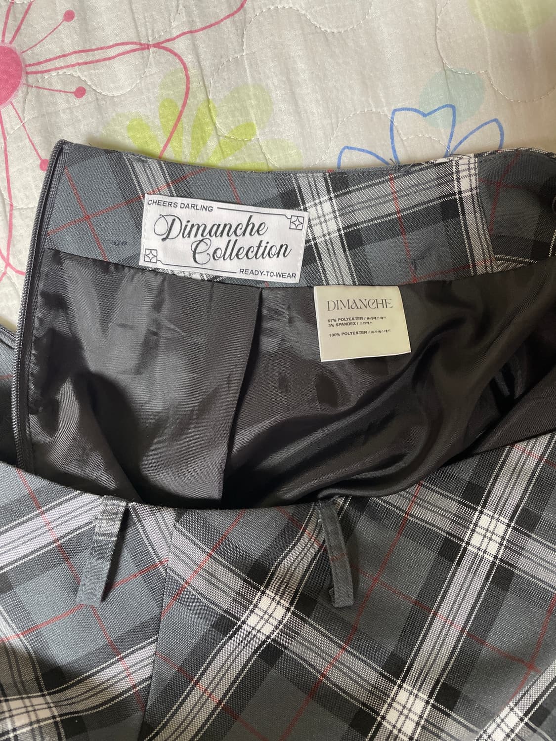 디망쉬 체크스커트 상품이미지3