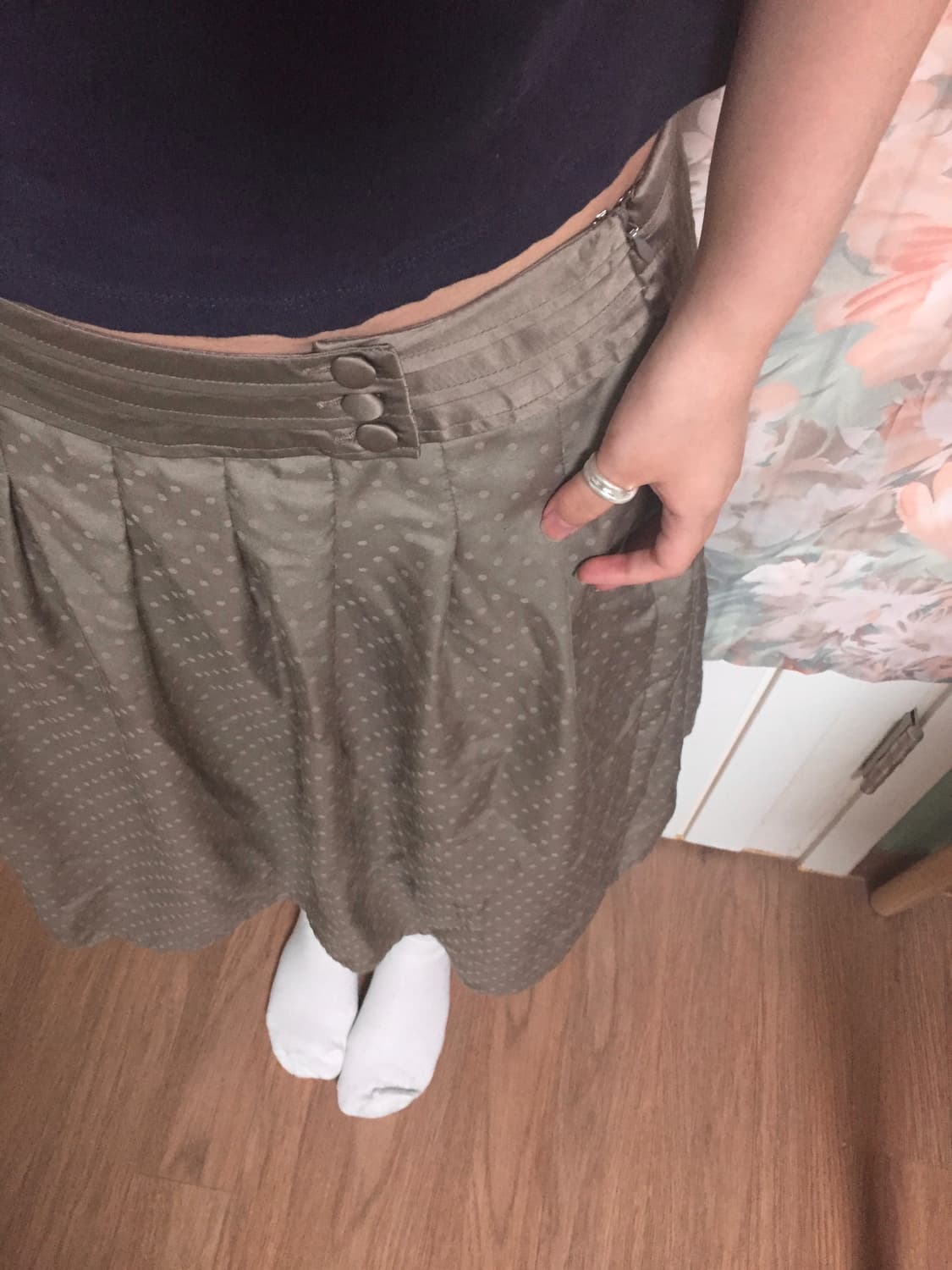 Japanese vintage dot skirt 도트 스커트 상품이미지1