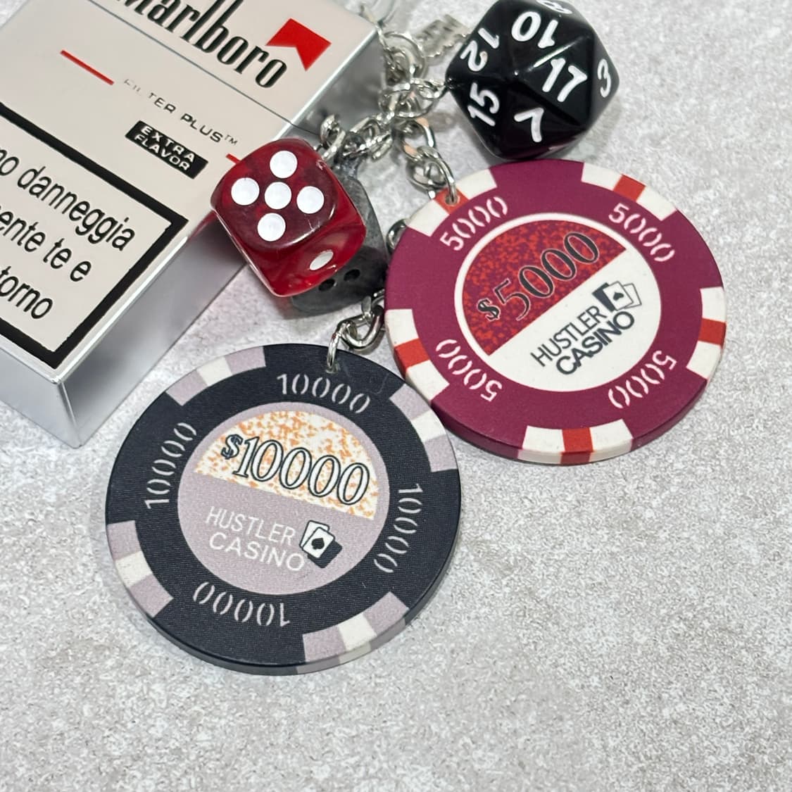 Oribell 말보루 재떨이 스틸 케이스 겜블 칩 키링 열쇠고리 상품이미지5