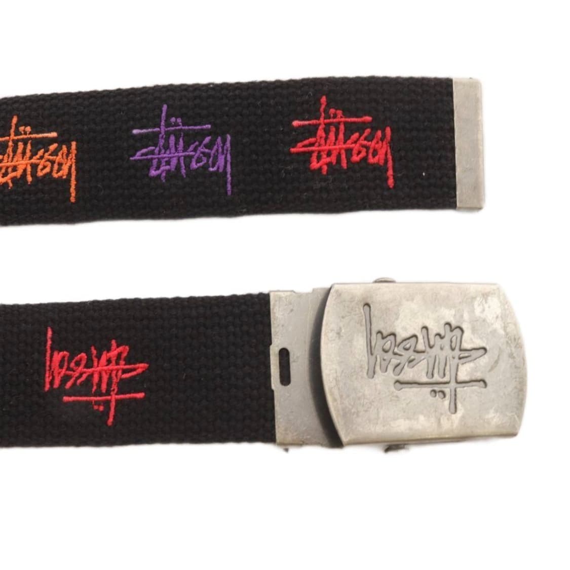 90s~00s 올드 스투시 로고 자수 웹 벨트 상품이미지3