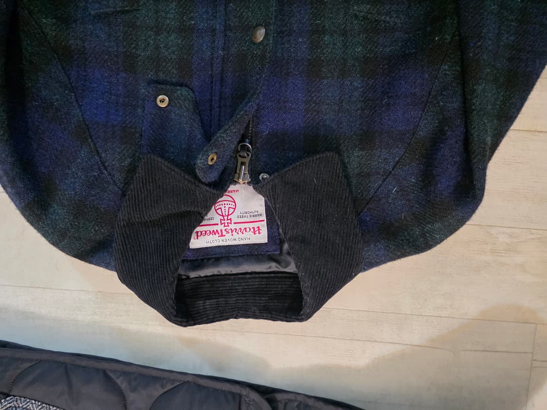 빈폴 해리스 트위드 그린 체크 필드 점퍼 95 상품이미지5