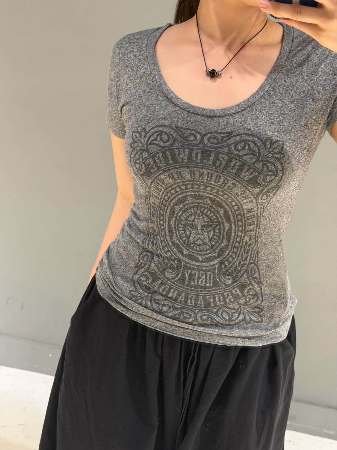 obey signature logo printing top 상품이미지3