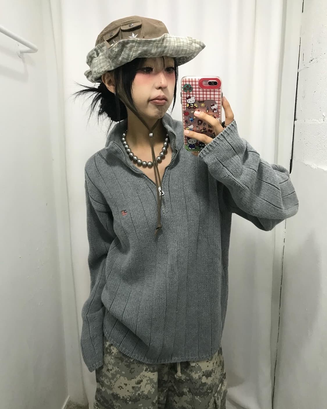 Polo Half Zip-Up Knit 상품이미지5