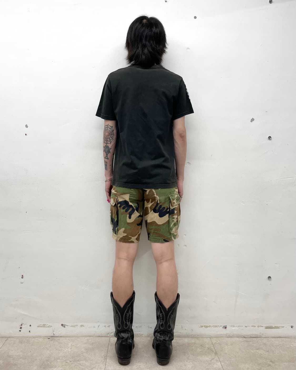 White Printed Activity Black T-Shirt  상품이미지5