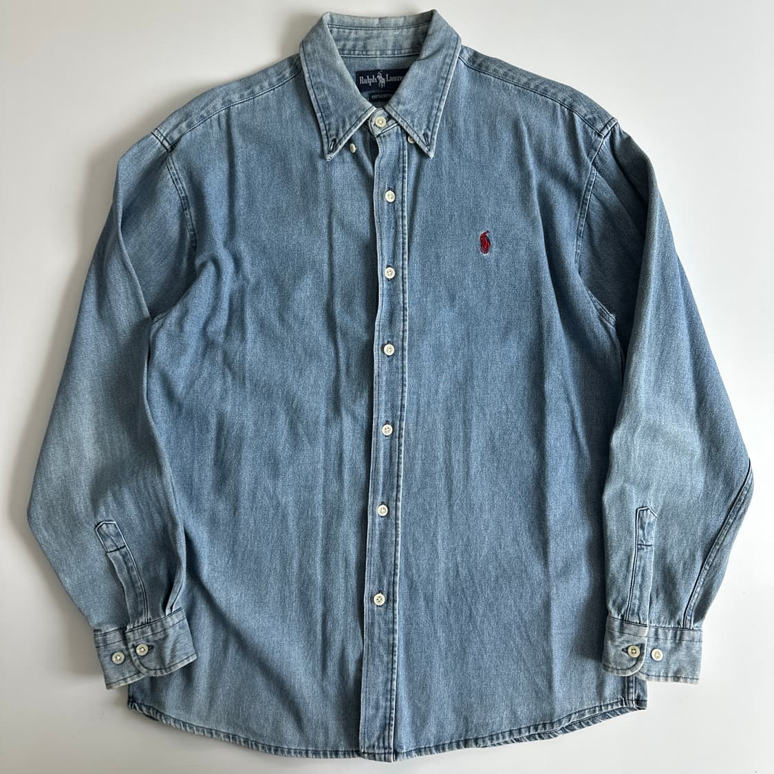 Polo 폴로 랄프로렌 90‘s 데님 워시드 셔츠 상품이미지2