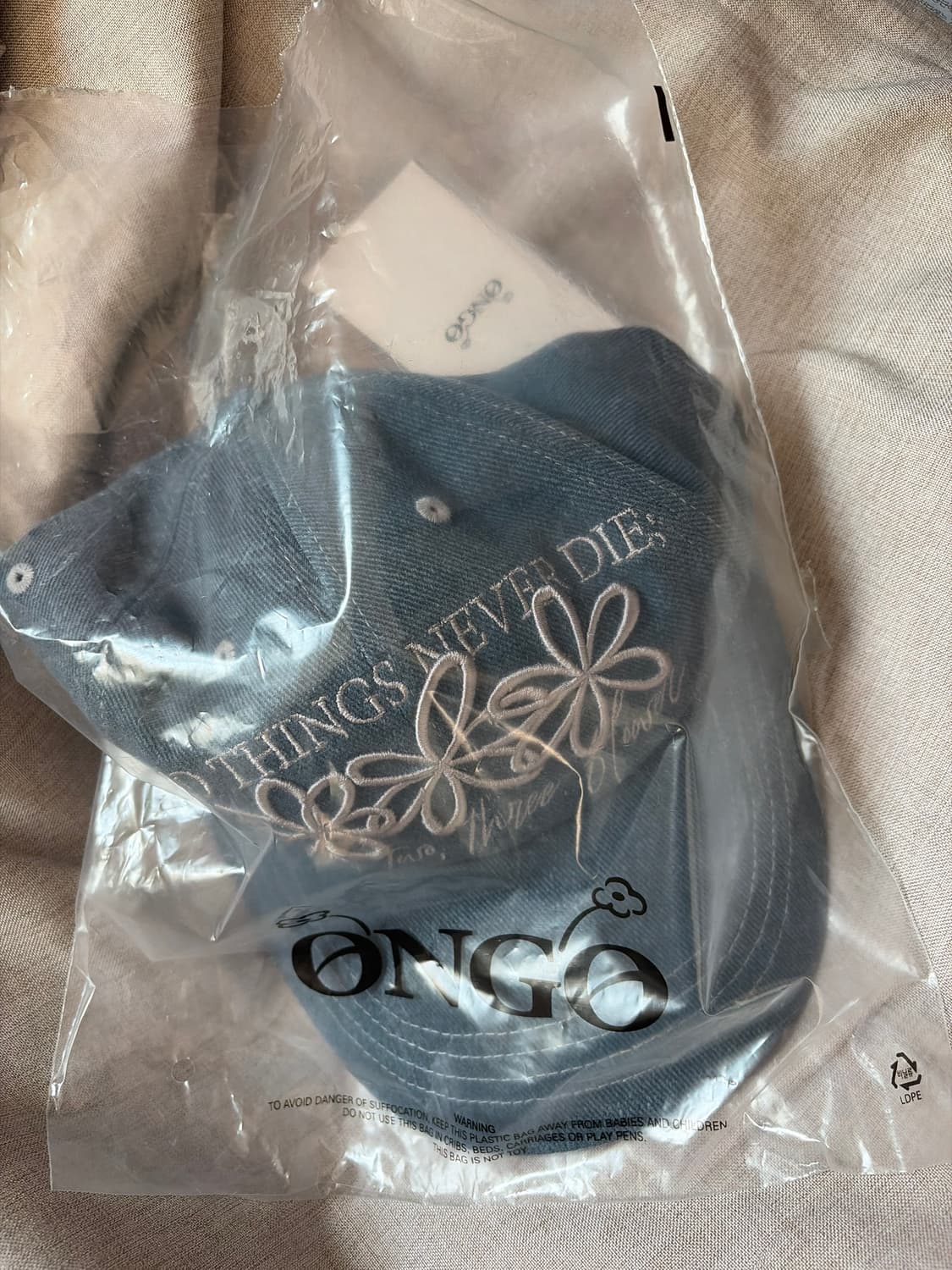 ONGO 온고 피그먼트 매듭 볼캡 더스티블루 상품이미지4