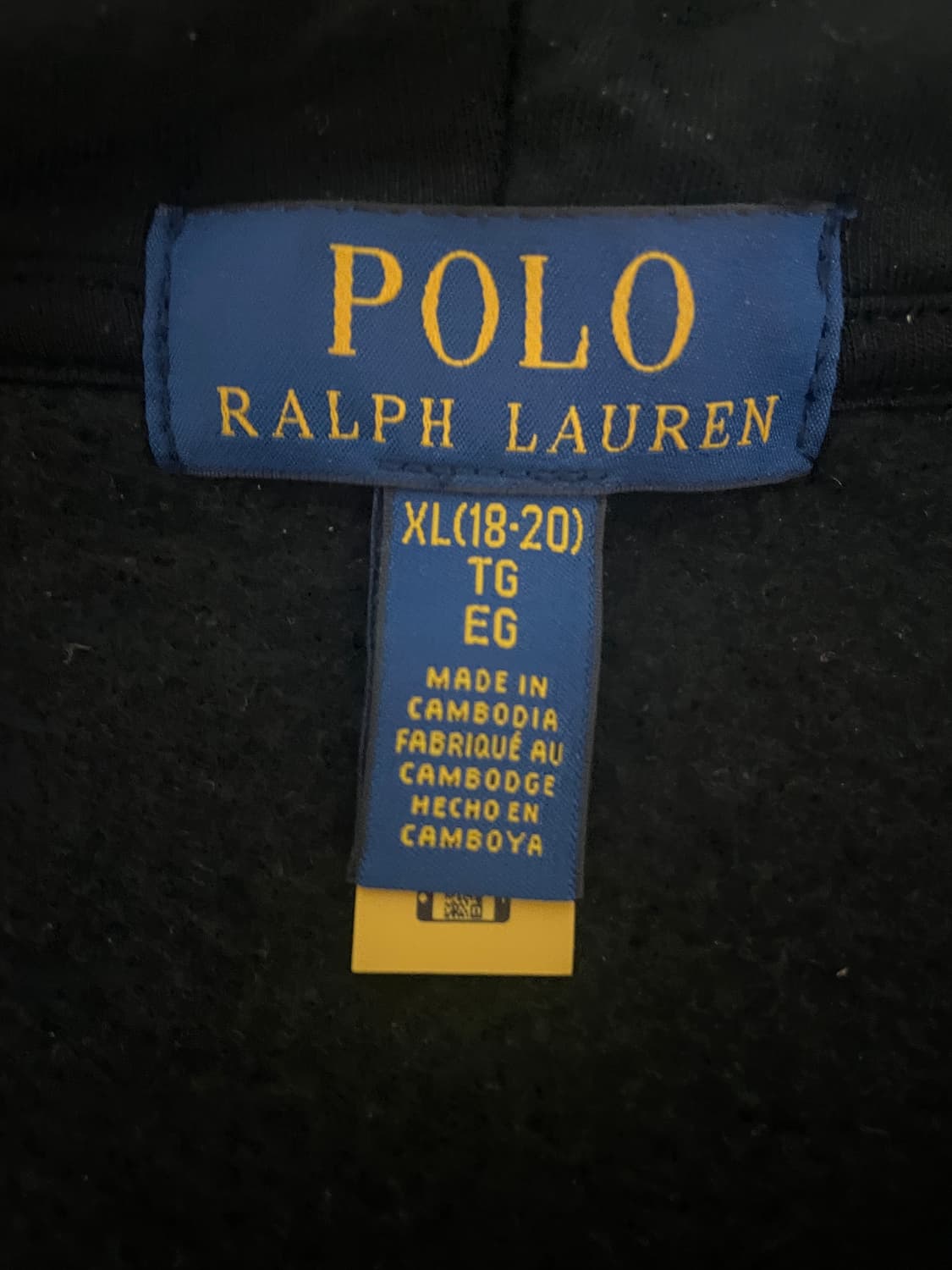 폴로 랄프로렌 후드집업 블랙M 상품이미지3