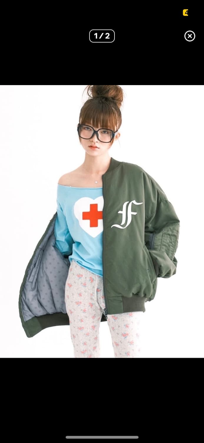 샵페어리 봄버 자켓 카키 상품이미지1