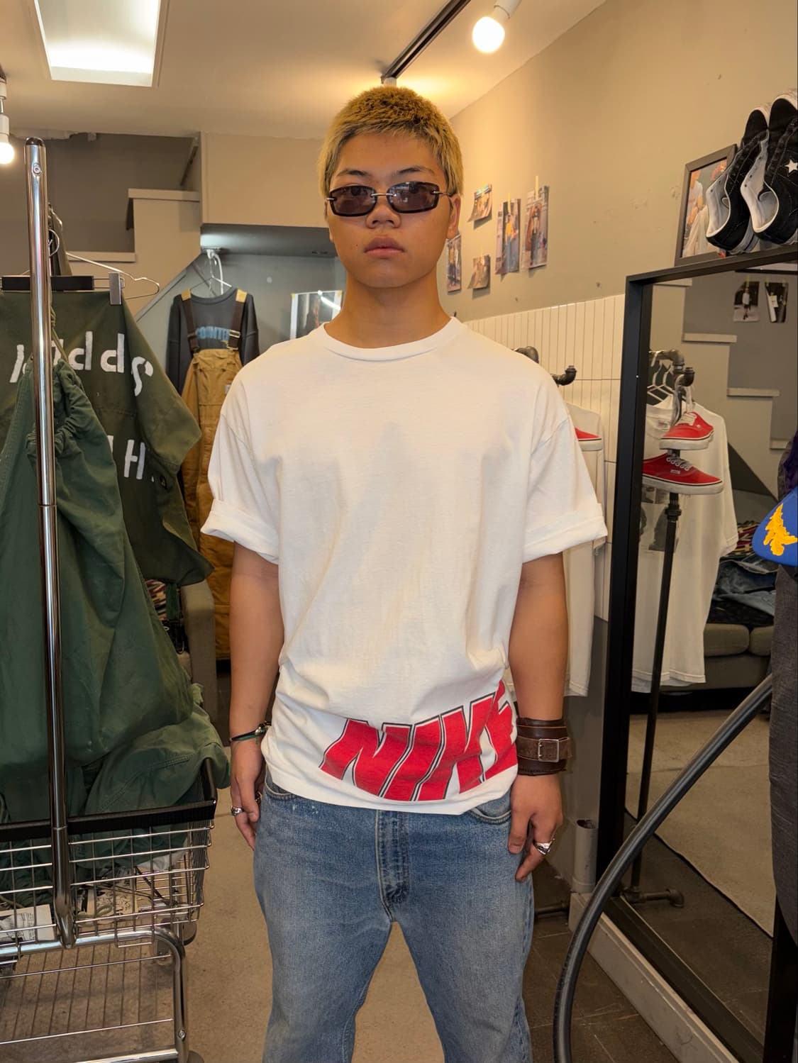 90’s Nike USA Hem swoosh logo T-shirt 상품이미지2