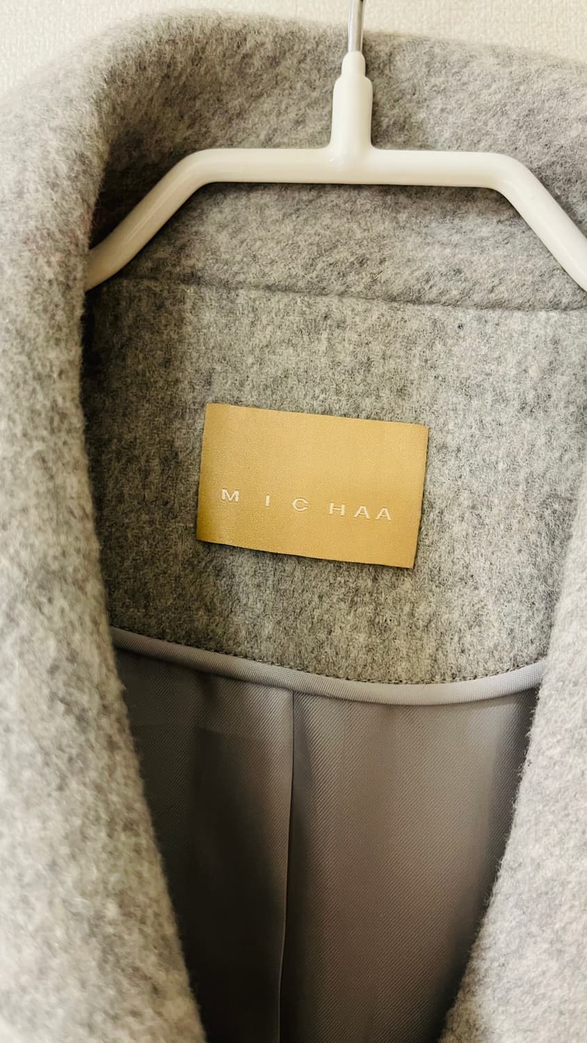 미샤 MICHAA 울 그레이 페미닌 코트 55. 정가 170만원대. 실착 상품이미지6