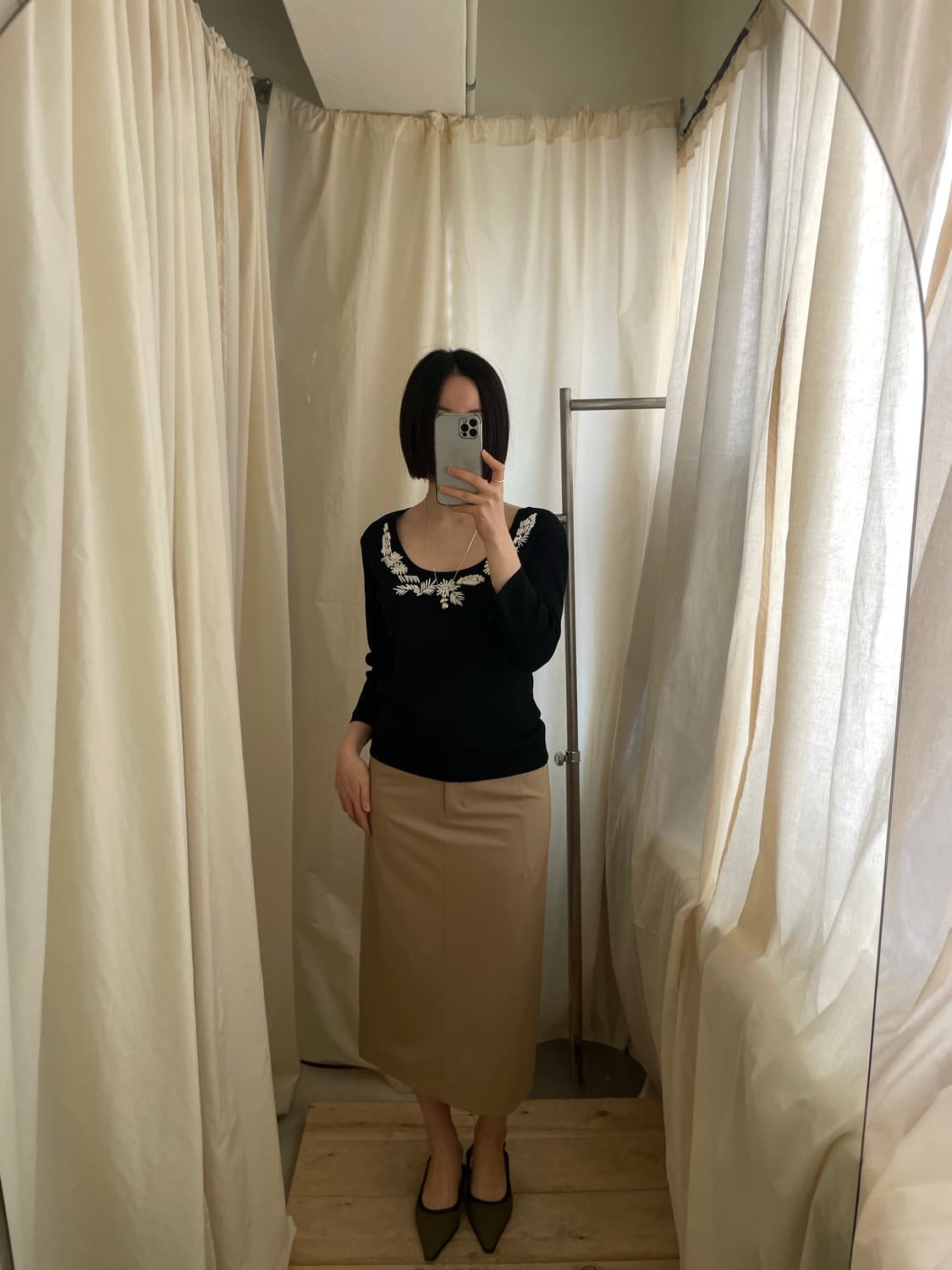 Joseph A. deep u neck viscose top 상품이미지8