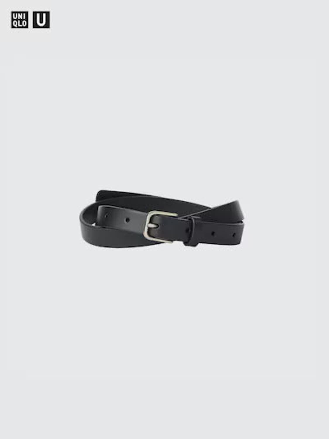 유니클로U 네로우 레더 벨트 블랙 L 새상품 상품이미지2