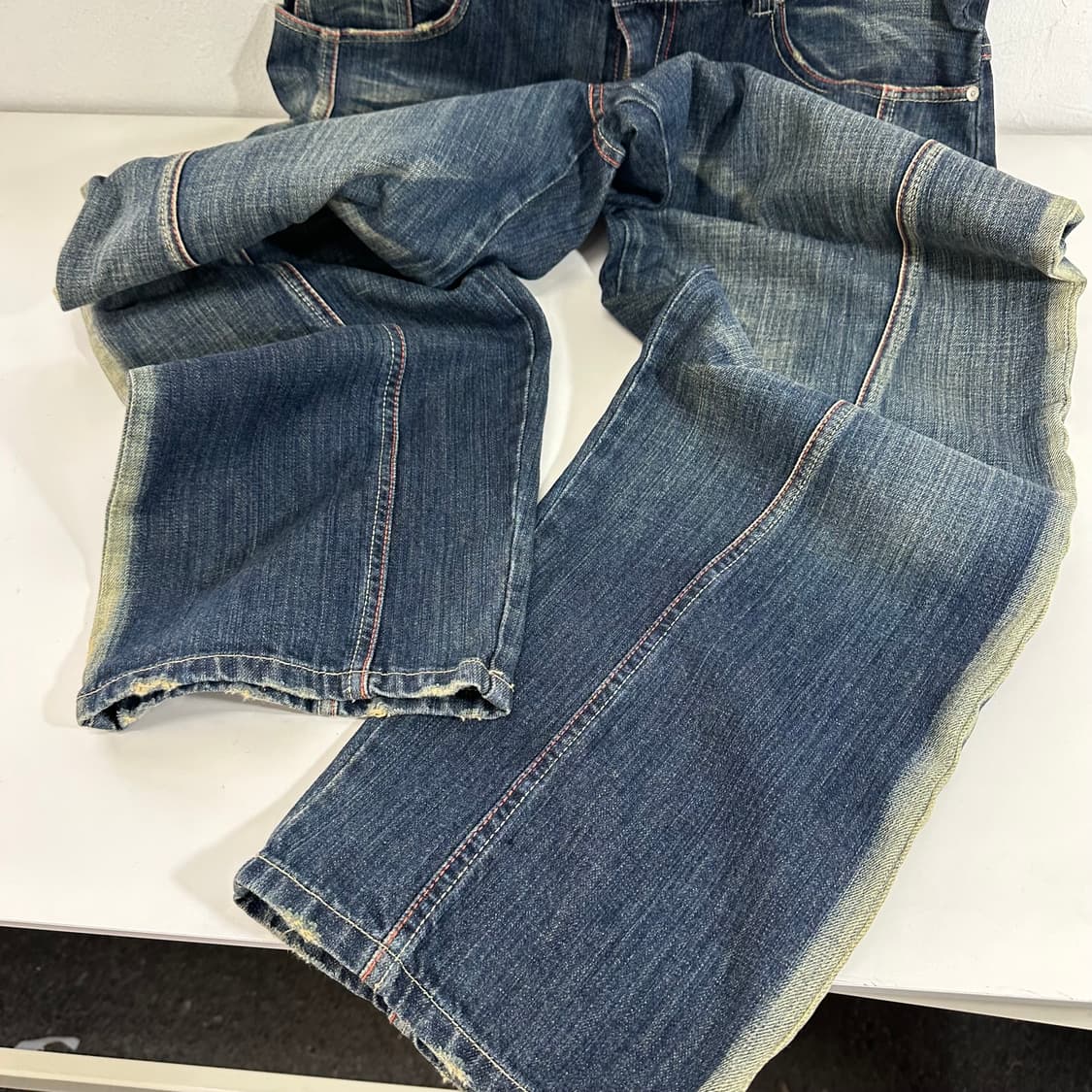 34 캘빈클라인 CK 진청 커브드 데님팬츠 상품이미지3