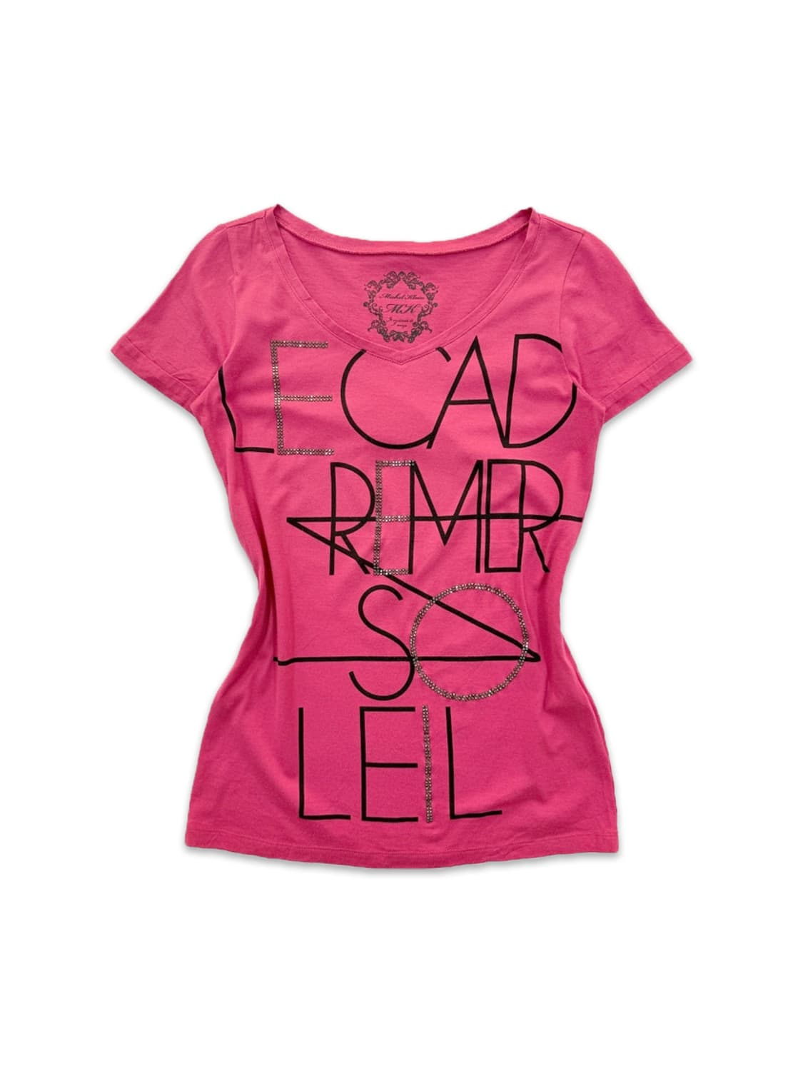 빈티지 MICHEL KLEIN 핑크 로고 반팔티 상품이미지1