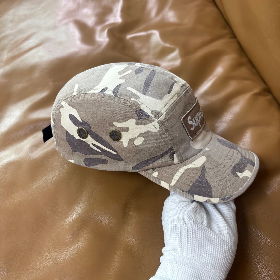 슈프림 캠프캡 모자 박스로고 23ss 밀리터리 카모 스톤 상품이미지4