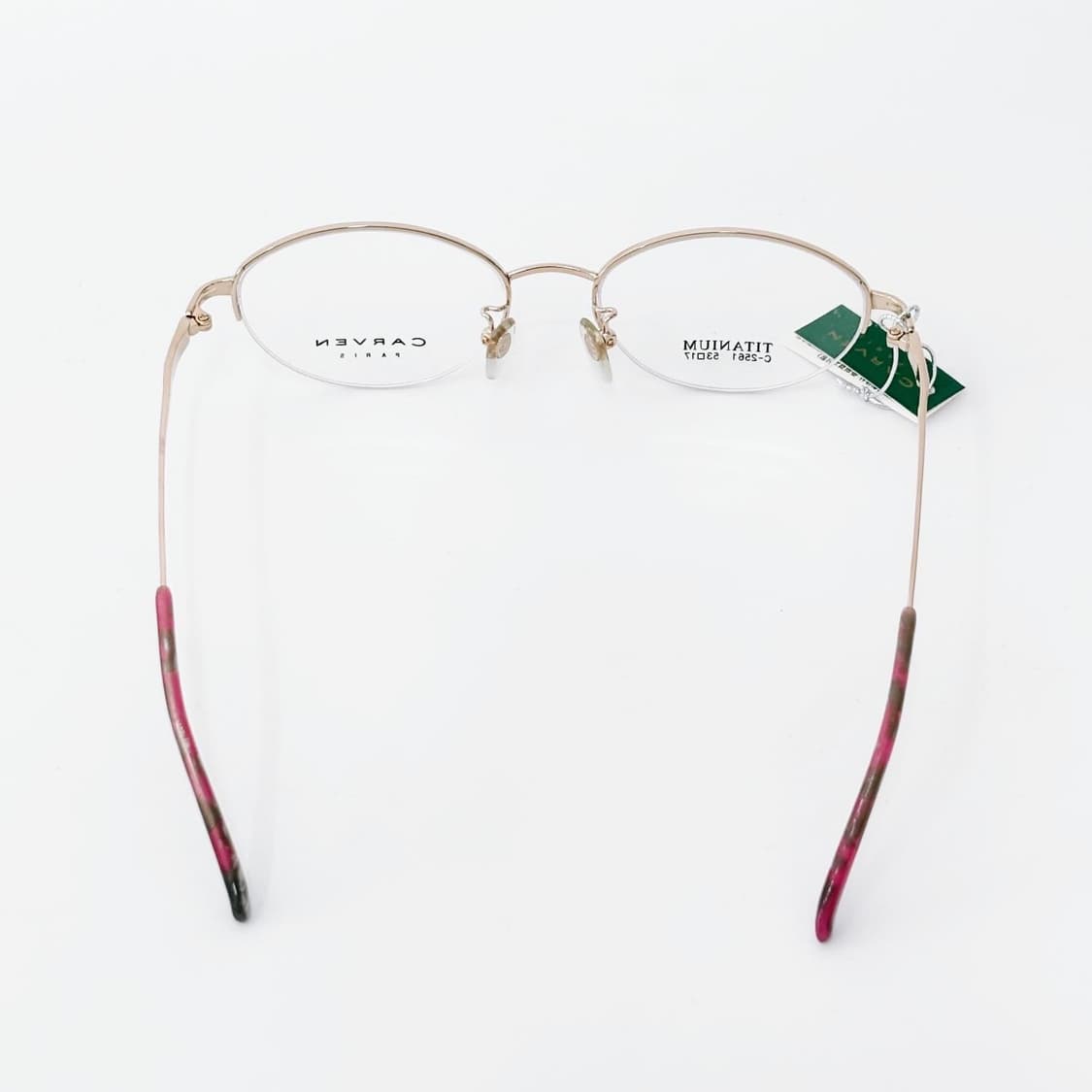 키지클럽 CARVEN 골드 반무테 데드스탁 빈티지안경 상품이미지4