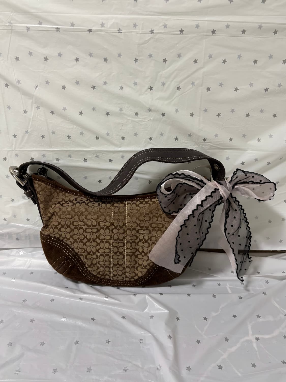 Coach pattern brown shoulder bag 상품이미지2