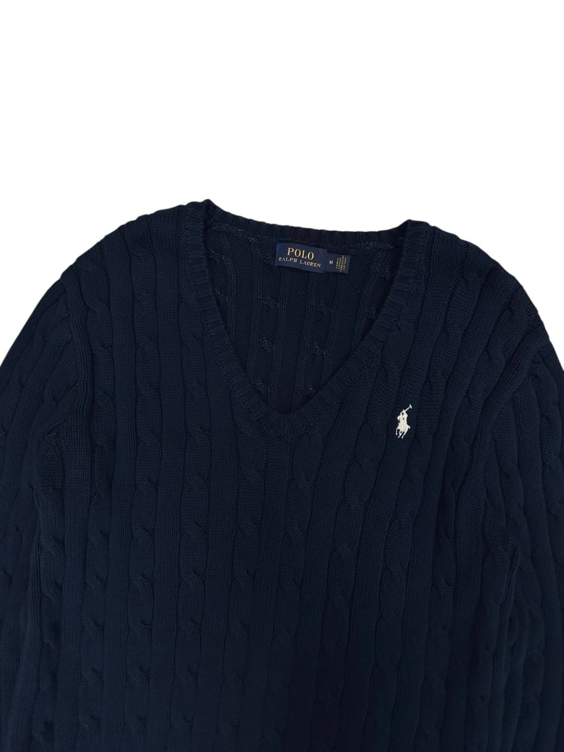 폴로 꽈배기 니트 네이비 (여성M)  상품이미지2