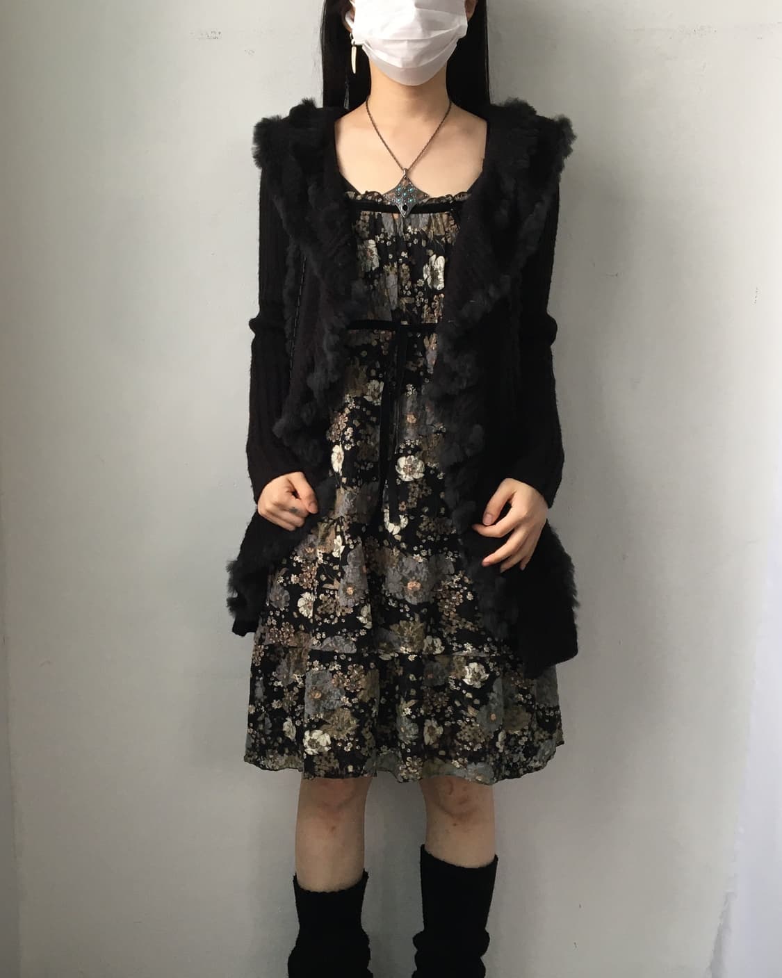 Flower pattern sleeveless onepiece 상품이미지1