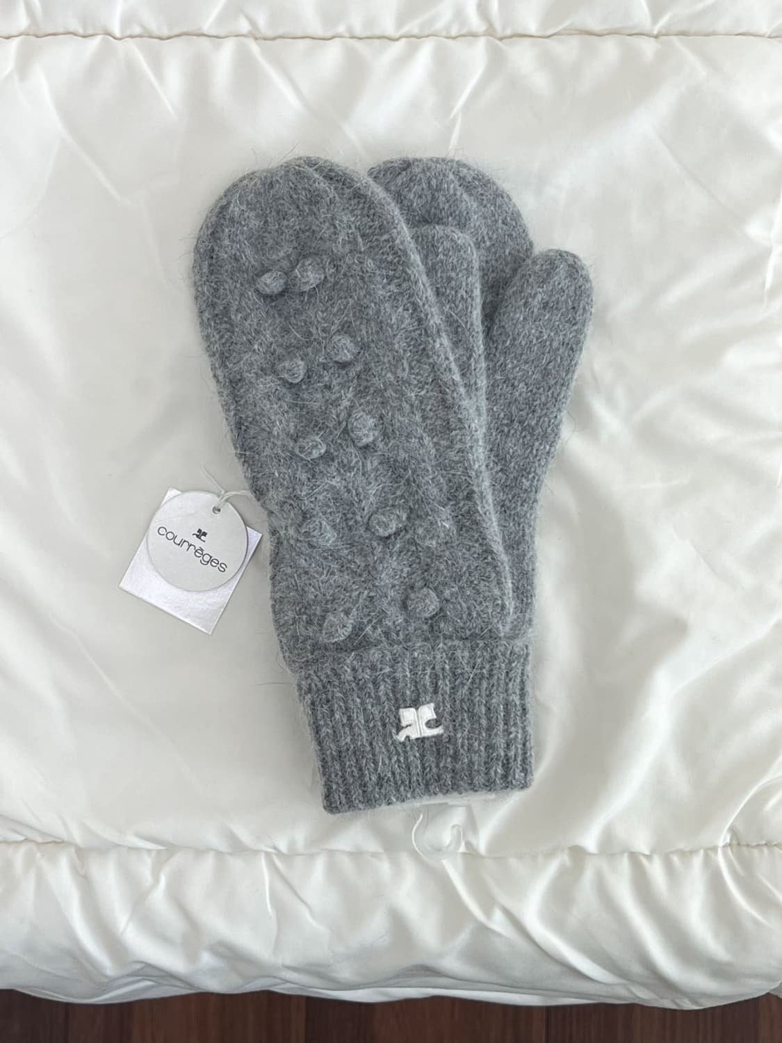 [새상품] courreges / 꾸레쥬 그레이 벙어리 장갑  상품이미지1