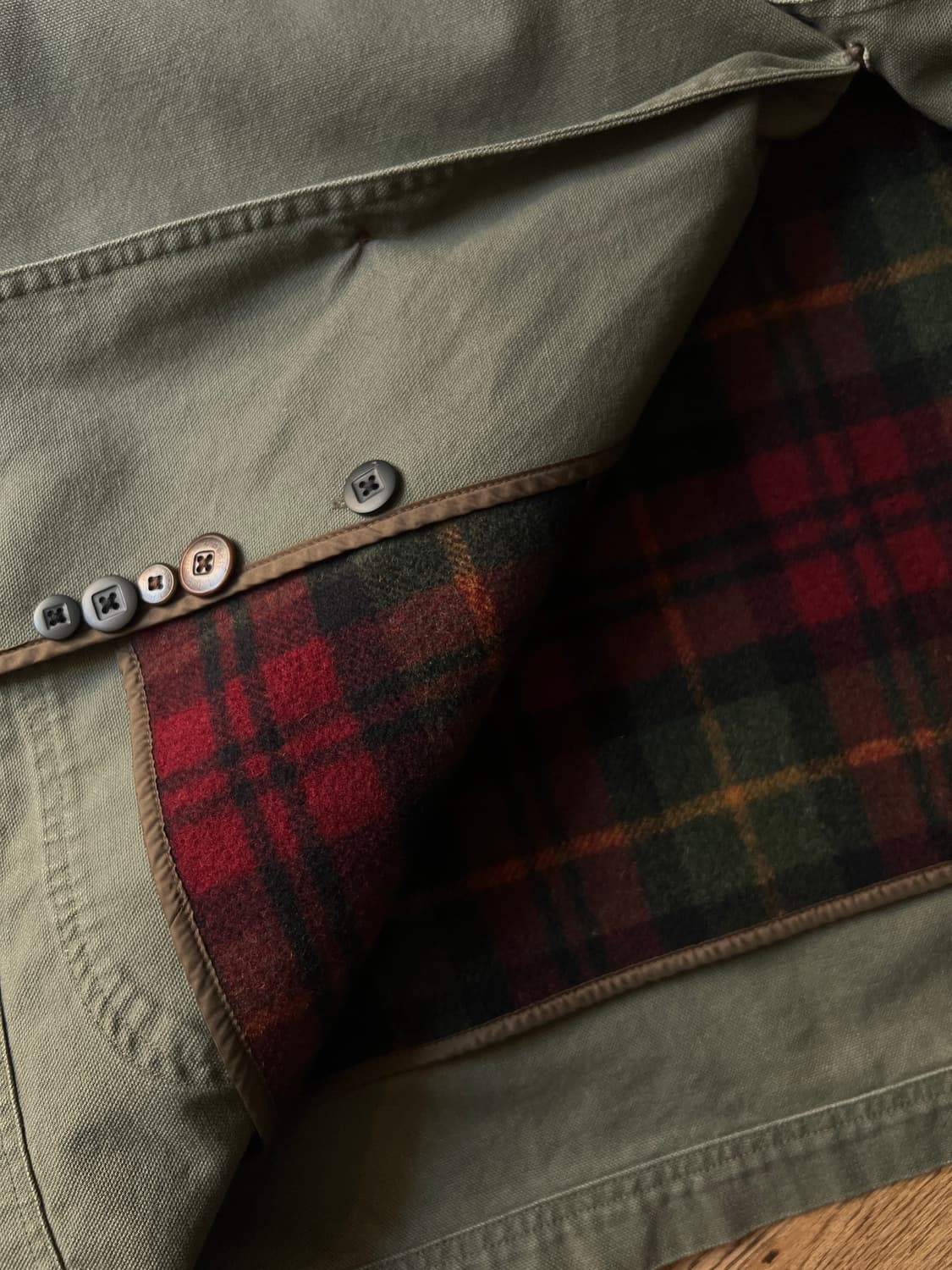 [2XL]엘엘빈 USA 체크 랴이닝 카키 헌팅 자켓 상품이미지6