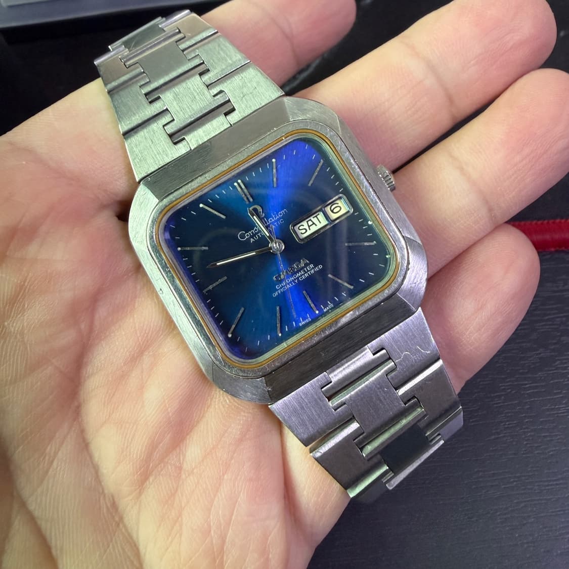 빈티지 오메가 컨스틸레이션 사각 워치 상품이미지2