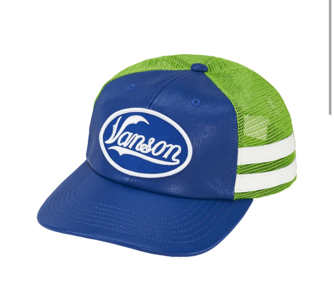 슈프림 밴슨 블루 레더 캡 상품이미지1