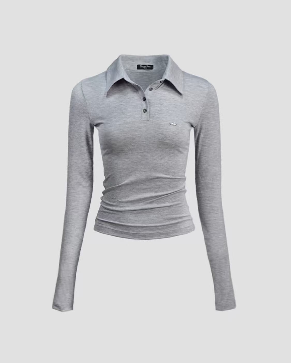 MAGOREN Metal Triclipse Polo Long Sleeve 상품이미지1