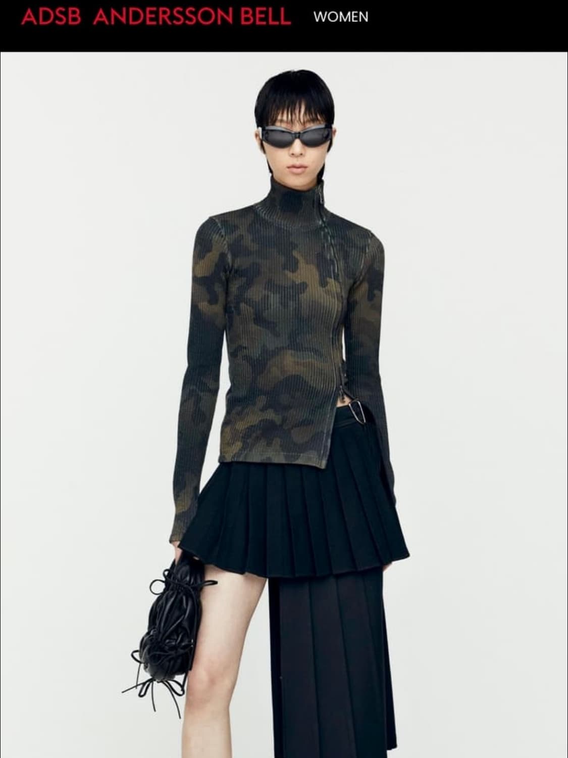 앤더슨벨 카모 니트집업 탑 상품이미지3