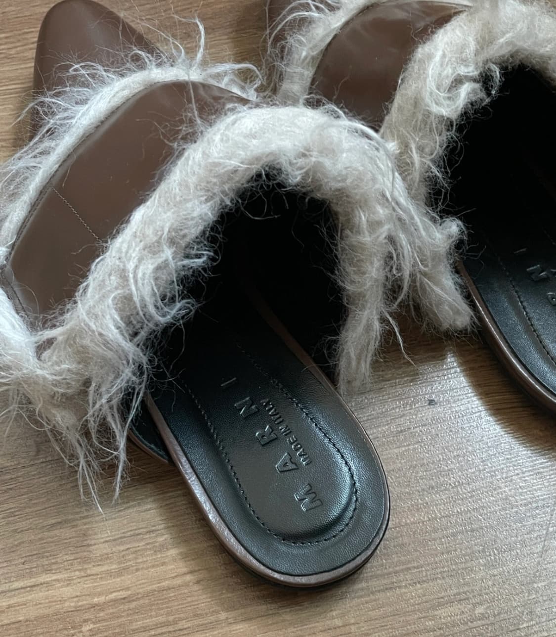 Marni 마르니 브라운 레더 뮬 36 상품이미지3