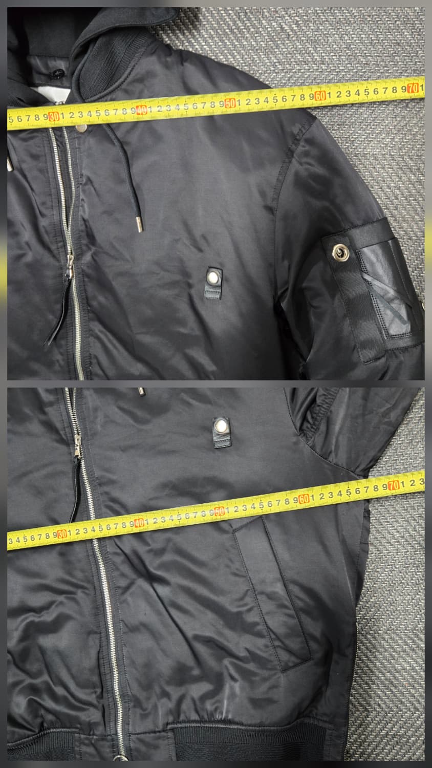 리버클래시 후드 MA-1 블루종 다운패딩 내장 후드 우븐믹스 미들 점퍼 상품이미지7