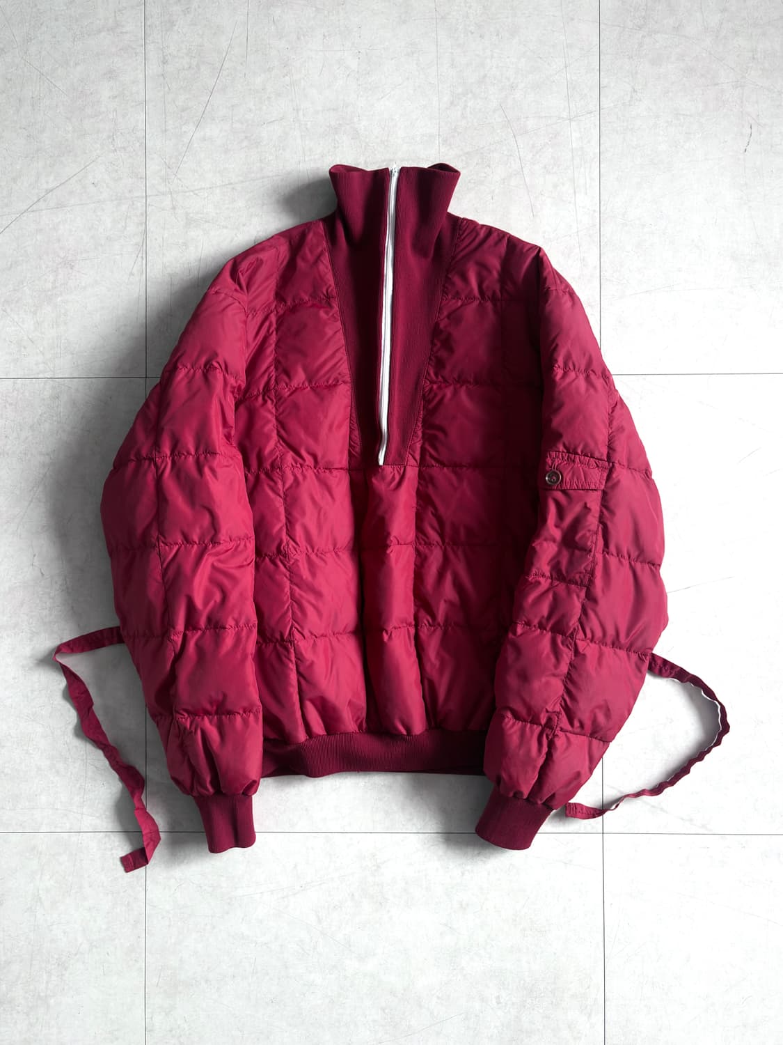 80’s 에디바우어 아카이브 하프 집 다운 풀오버 상품이미지1