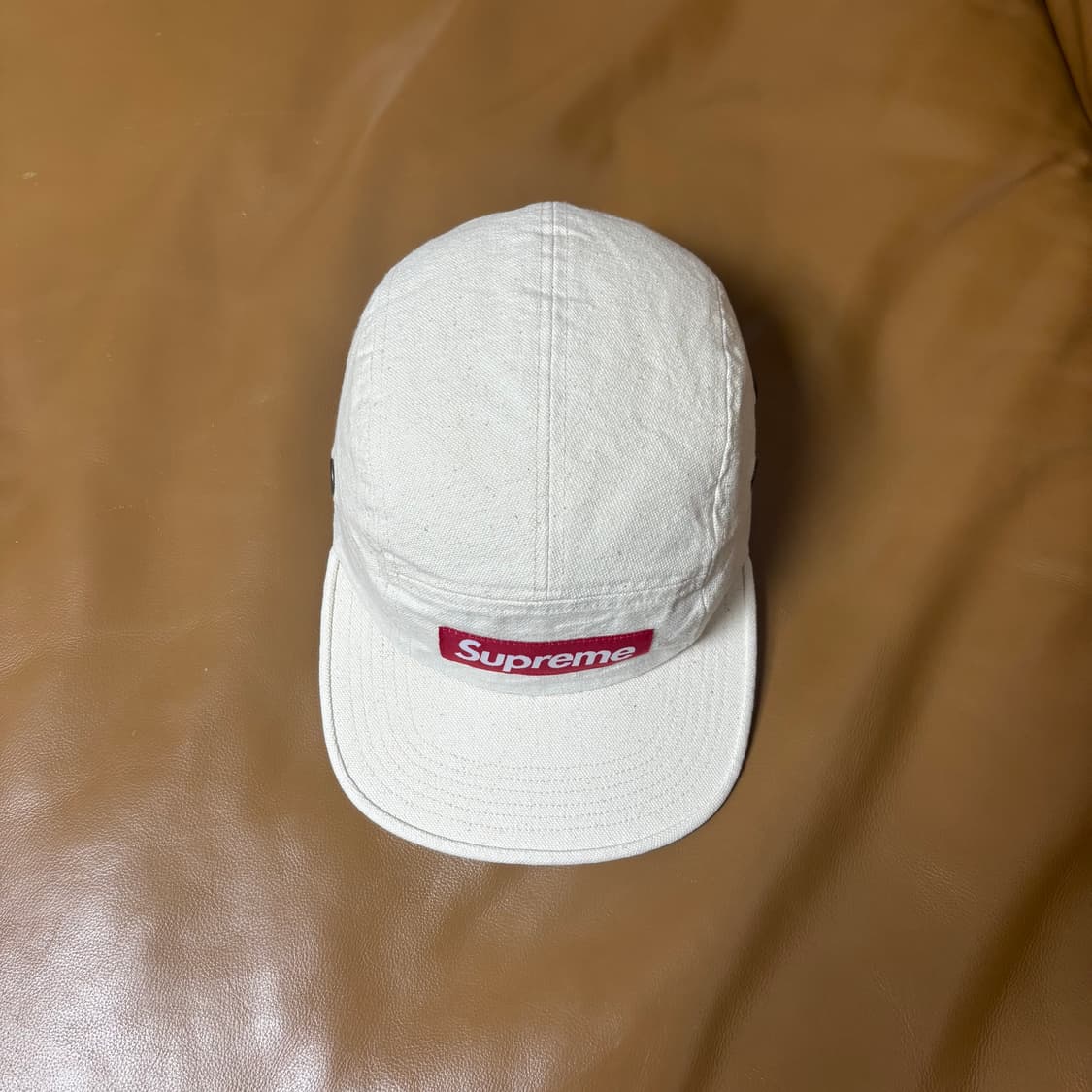 Supreme 슈프림 캠프캡 모자 Washed Canvas Natural 상품이미지5