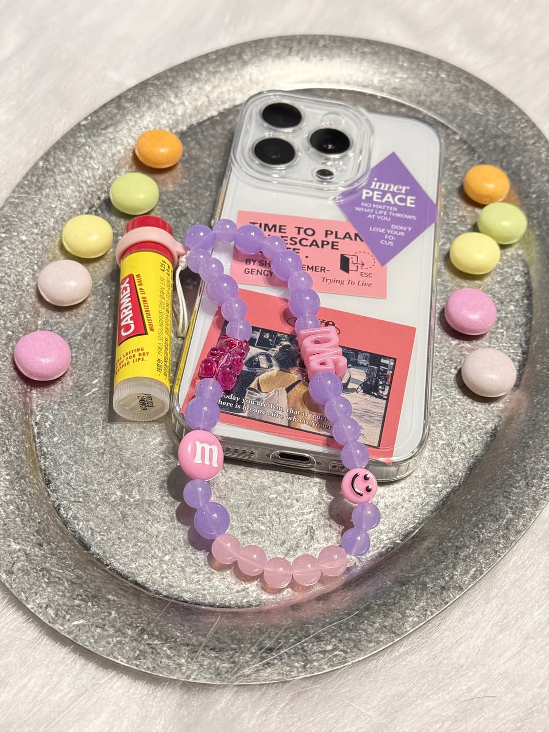  gesumchure 키치 비즈 립밤 키링 💛 (립밤 랜덤 배송) 상품이미지1