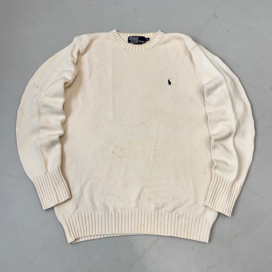 폴로 90s 포니 아이보리 오버핏 니트 상품이미지2