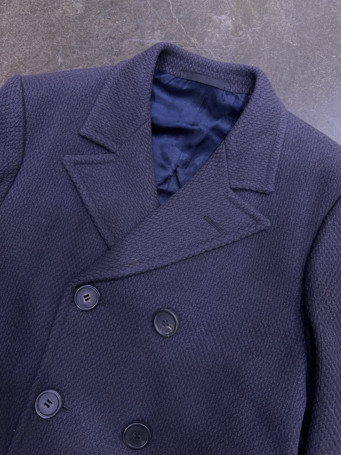 랑방 양모 숏 더블코트 피코트 라인 비스코스 그레이 46 상품이미지3