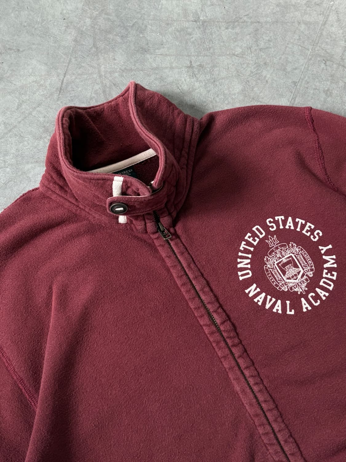 Avirex 아비렉스 버건디 코튼 집업 상품이미지4