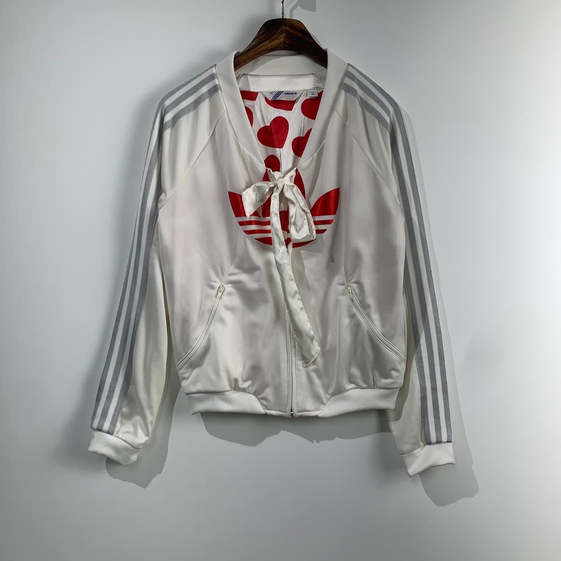 아디다스 발렌타인 화이트 실버 리본 트랙탑 져지  상품이미지2