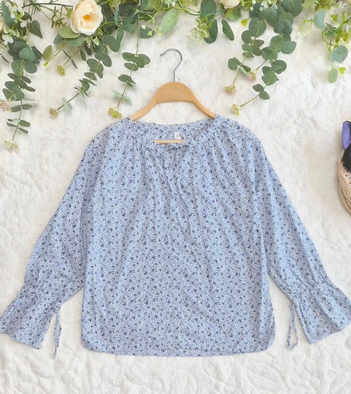 빈티지 블라우스, 화이트 뷔스티에 원피스 코디 세트 상품이미지2