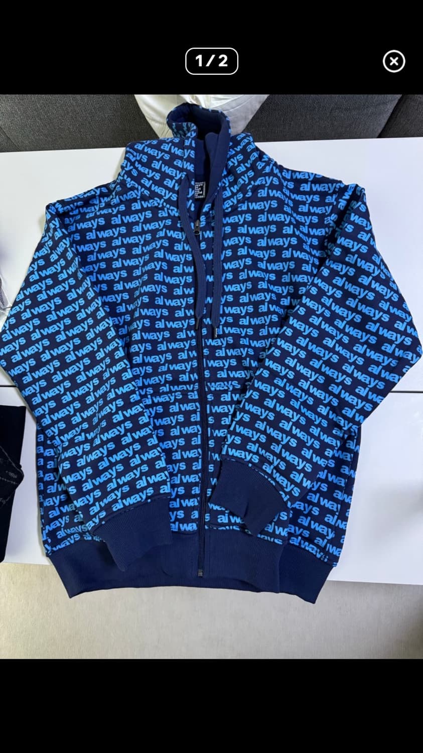 Always do what should do 블루 후드집업 팔아여 상품이미지1