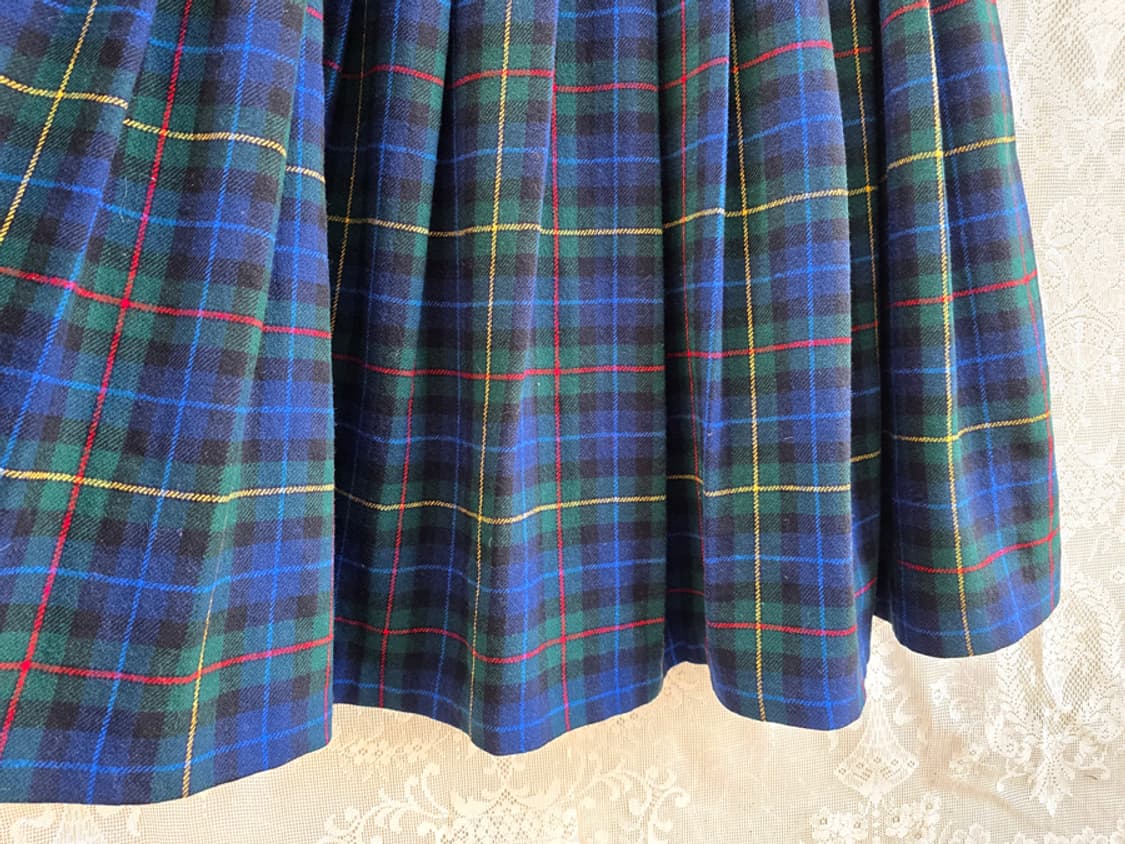 70s 펜들턴 스미스 타탄 체크 주름 스커트 (made in usa) 상품이미지3