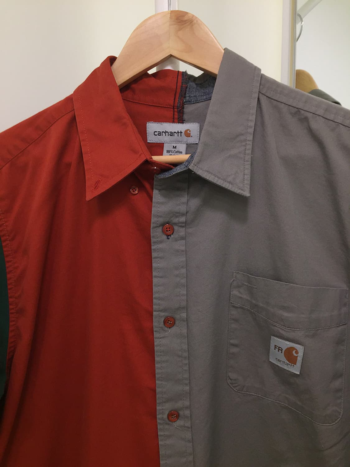 공용 칼하트 배색패널 워크셔츠 95 상품이미지3